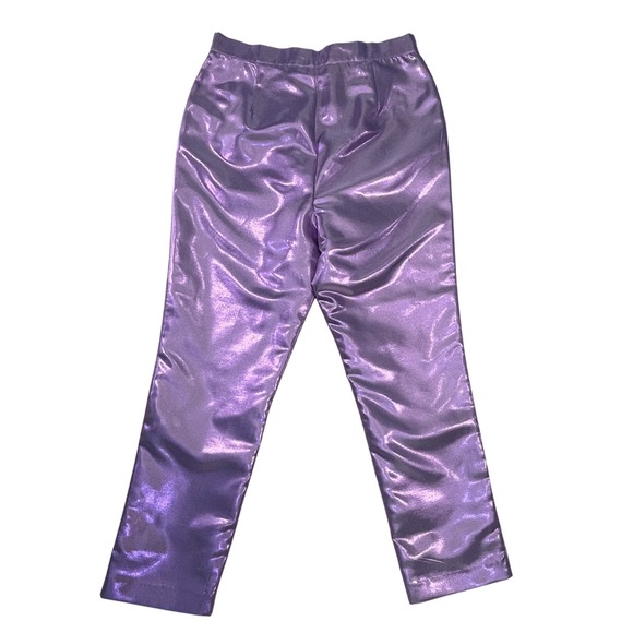Happy X Nature Kate Hudson Lilac Shiny Metallic High Waisted Pants Size 14 NWT - Picture 15 of 16